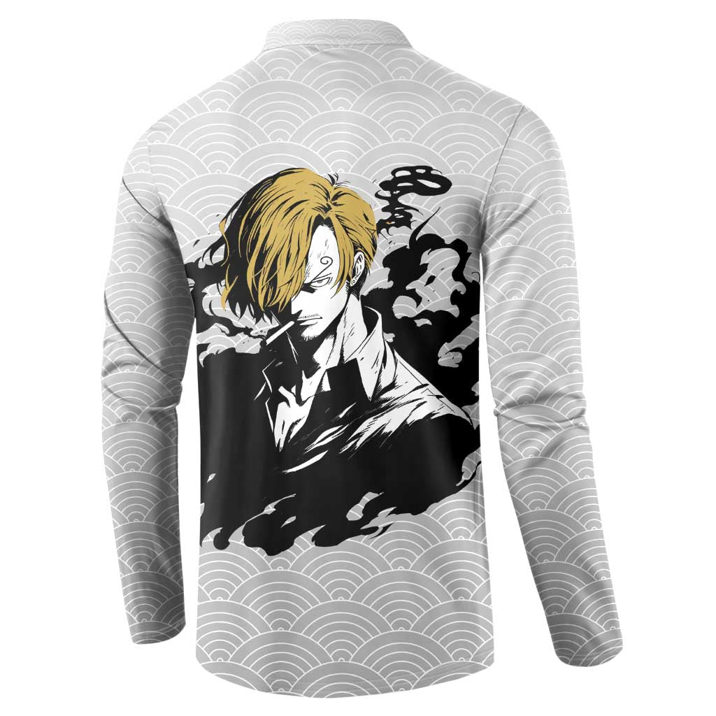 Sanji - One Piece Button Sweatshirt Anime Style