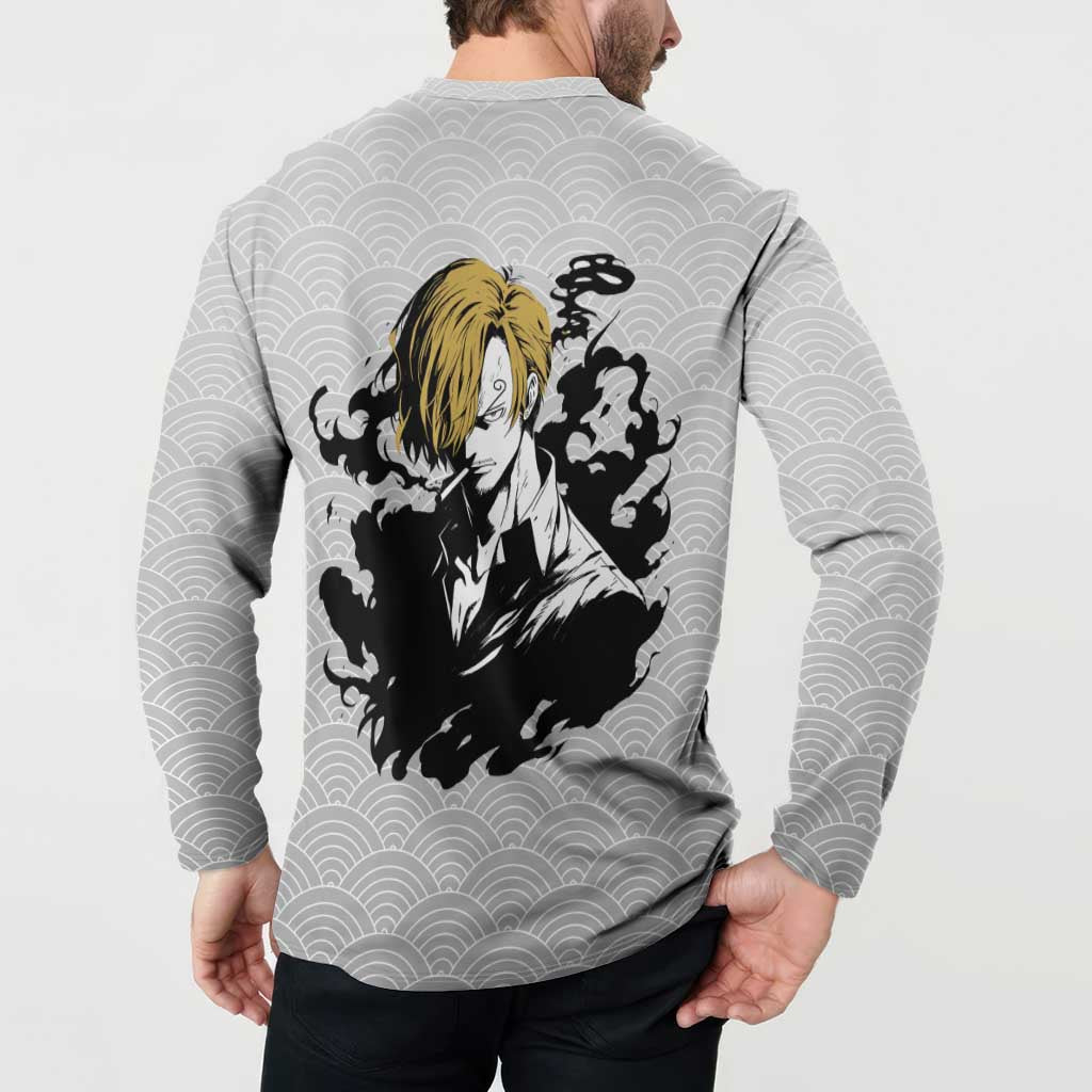 Sanji - One Piece Button Sweatshirt Anime Style