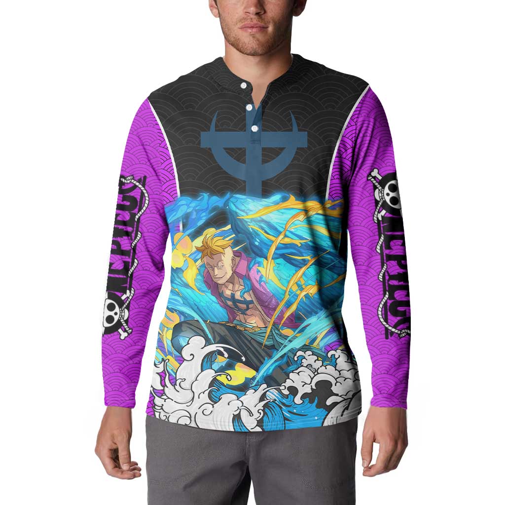 Marco - One Piece Button Sweatshirt Anime Style