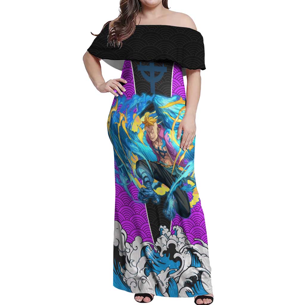 Marco - One Piece Off Shoulder Maxi Dress Anime Style
