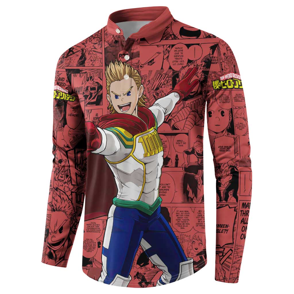 Mirio Toogata - My Hero Academia Button Sweatshirt Anime Mix Manga Style