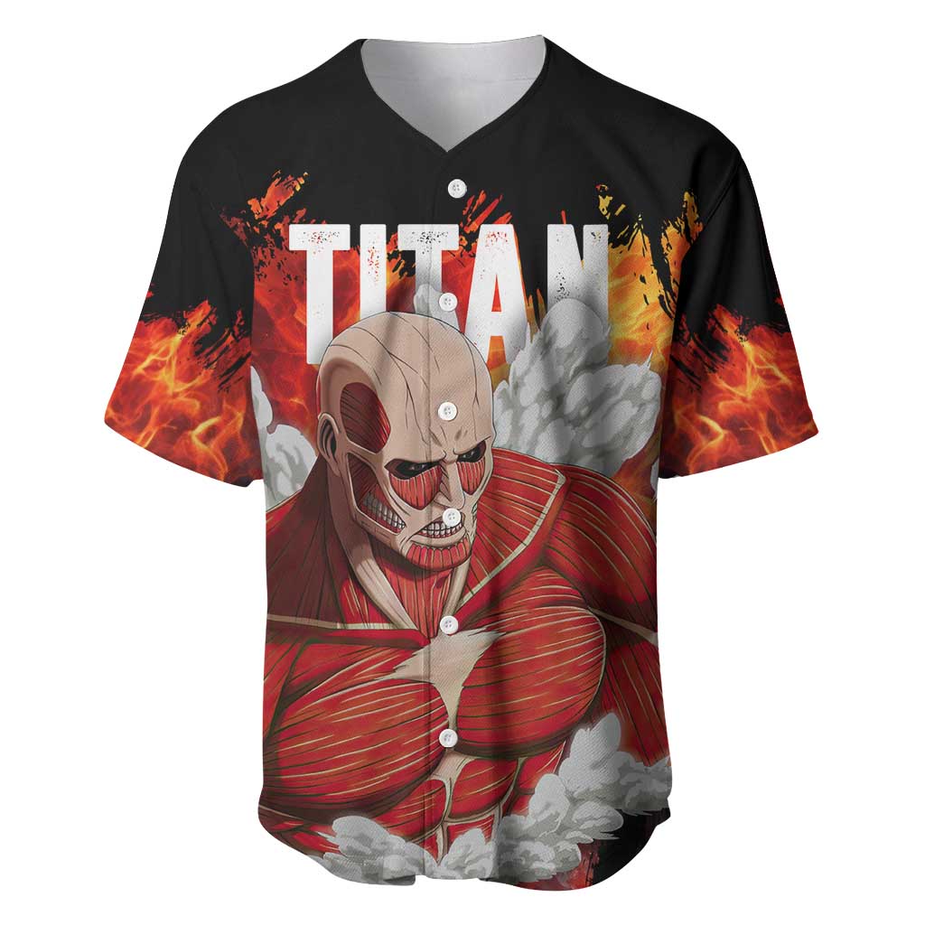 AOT Giant Titan - Attack On Titan Baseball Jersey Anime Style