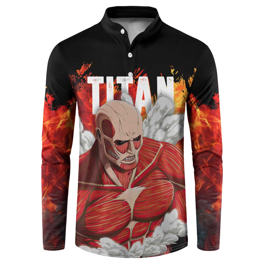 AOT Giant Titan - Attack On Titan Button Sweatshirt Anime Style