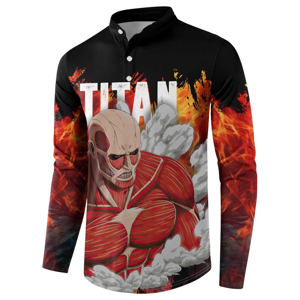 AOT Giant Titan - Attack On Titan Button Sweatshirt Anime Style