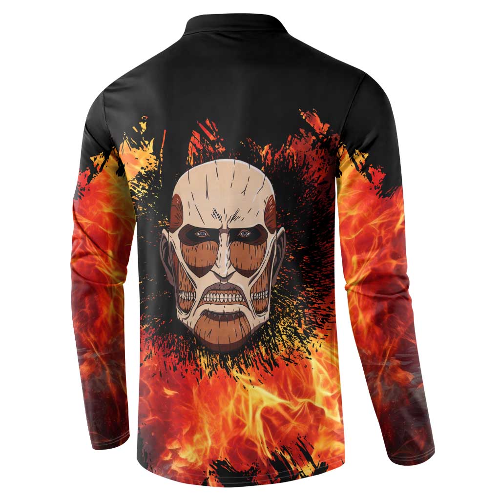 AOT Giant Titan - Attack On Titan Button Sweatshirt Anime Style