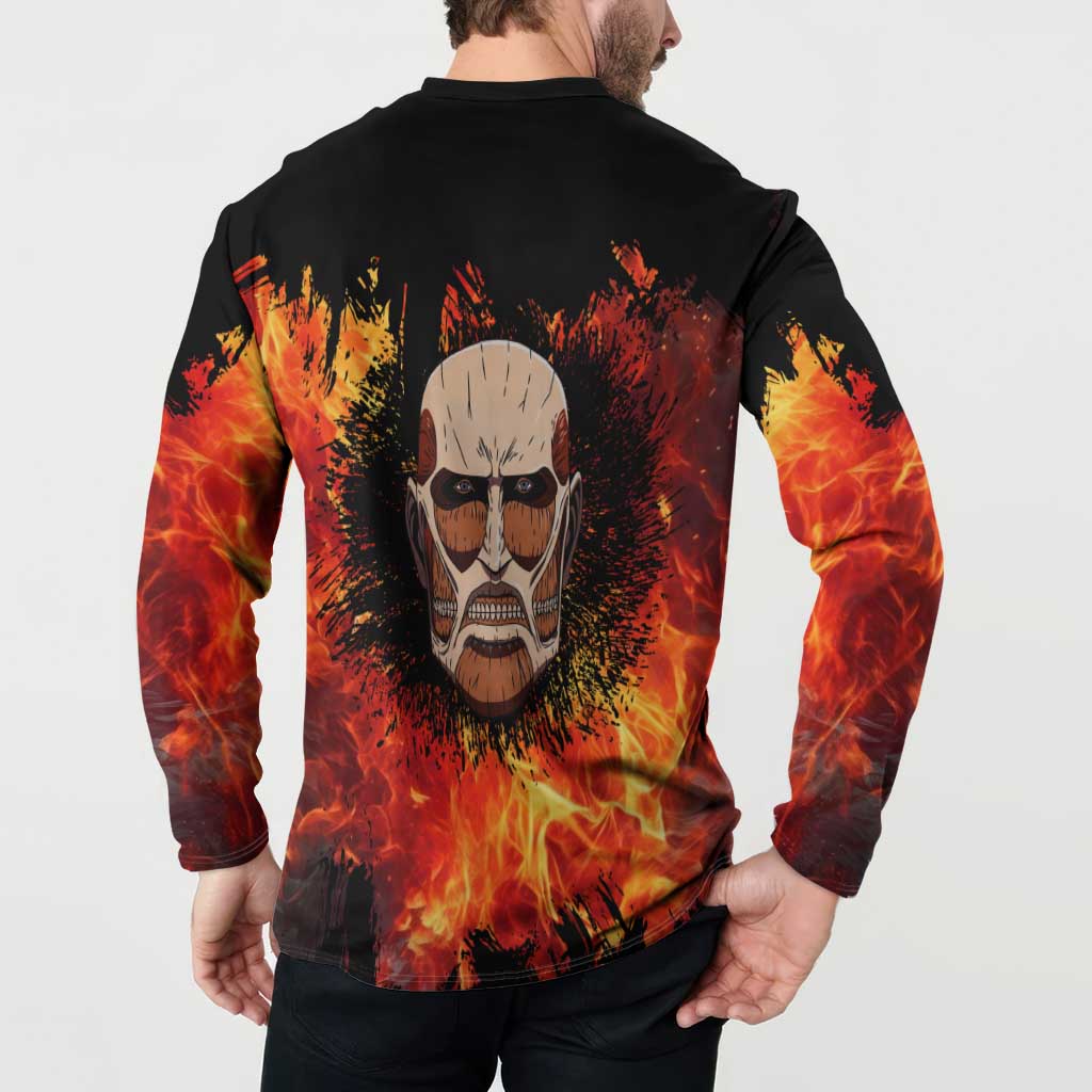 AOT Giant Titan - Attack On Titan Button Sweatshirt Anime Style