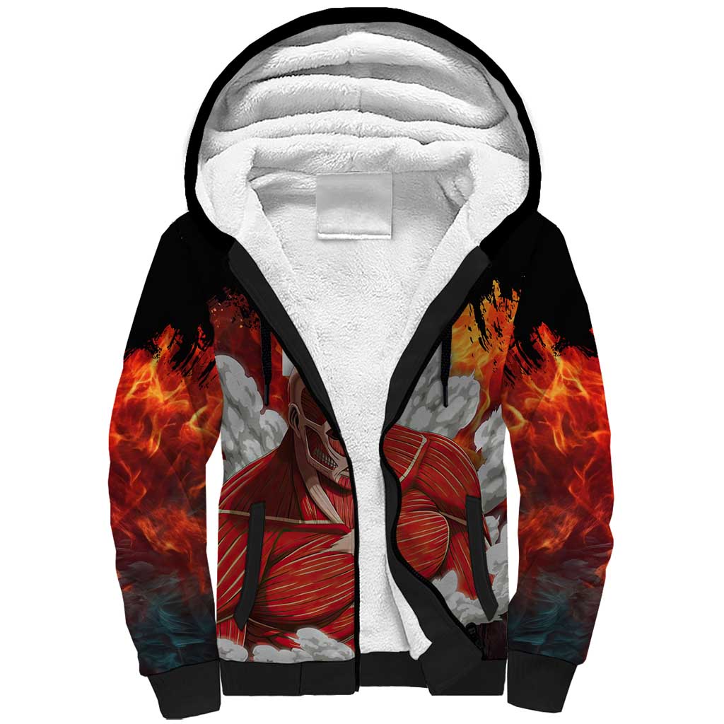 AOT Giant Titan - Attack On Titan Sherpa Hoodie Anime Style