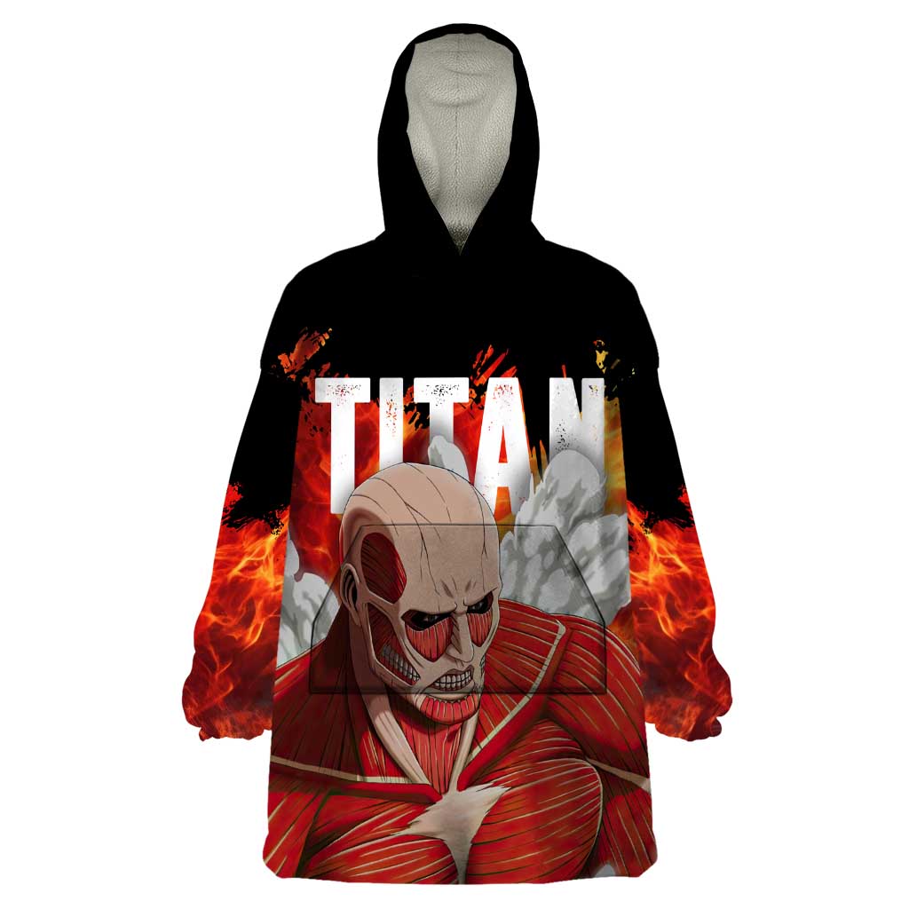 AOT Giant Titan - Attack On Titan Wearable Blanket Hoodie Anime Style