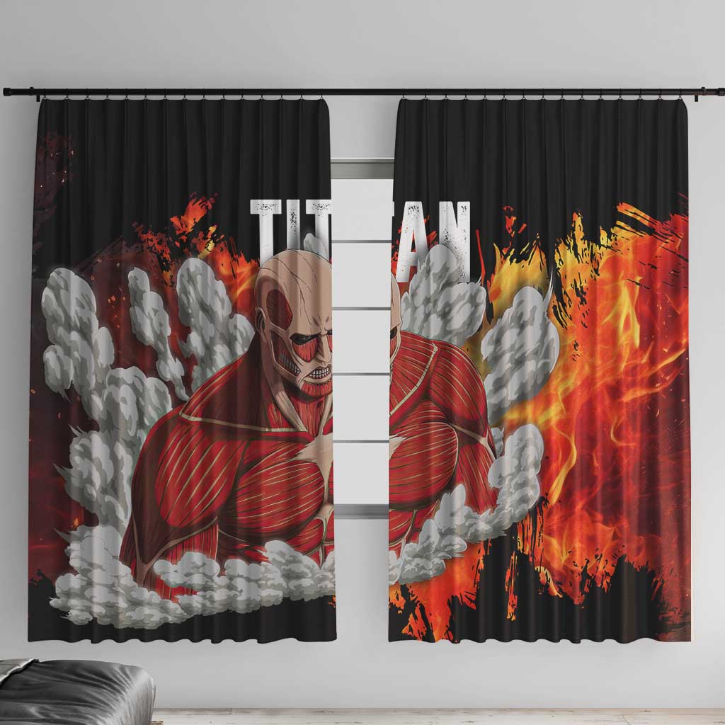 AOT Giant Titan - Attack On Titan Window Curtain Anime Style
