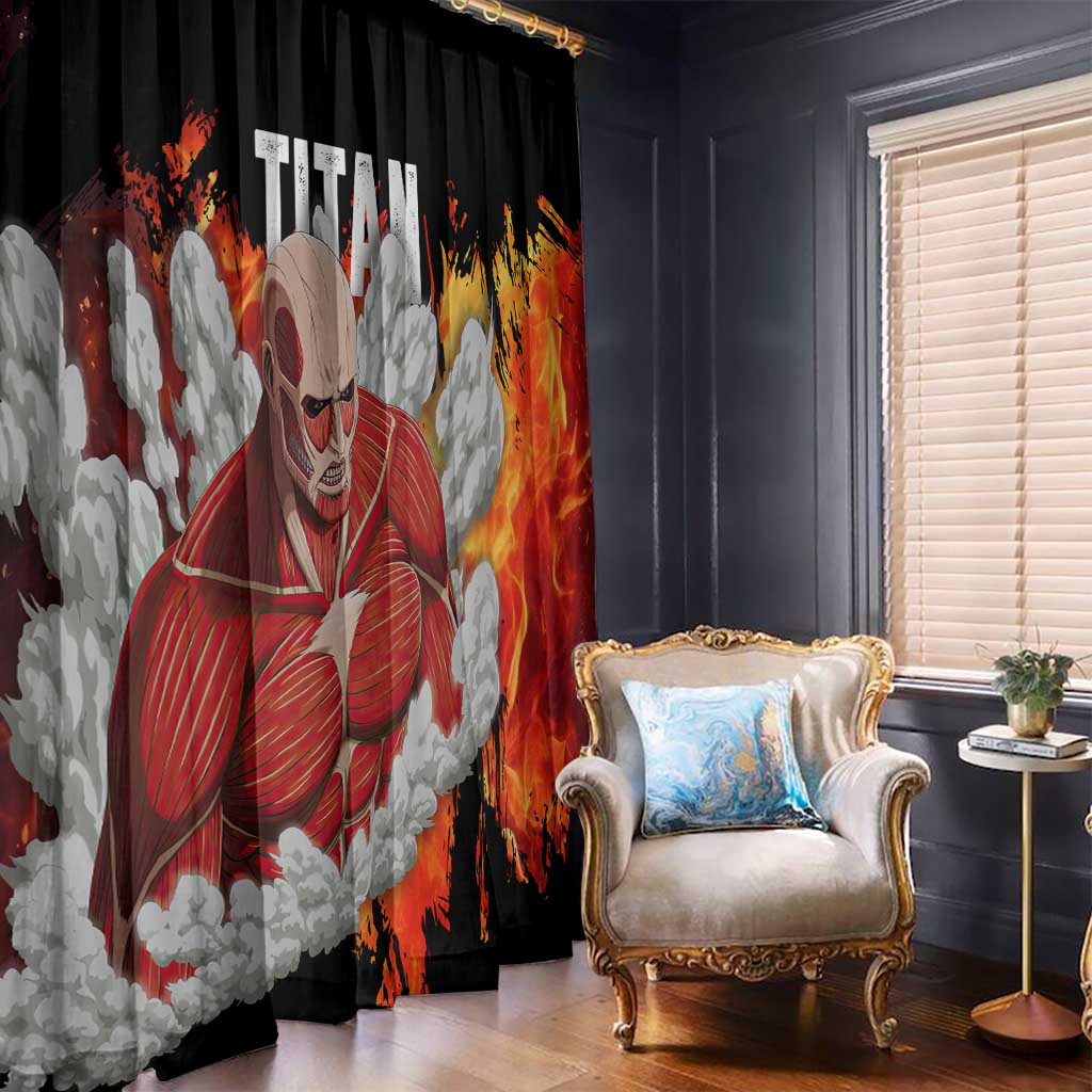 AOT Giant Titan - Attack On Titan Window Curtain Anime Style