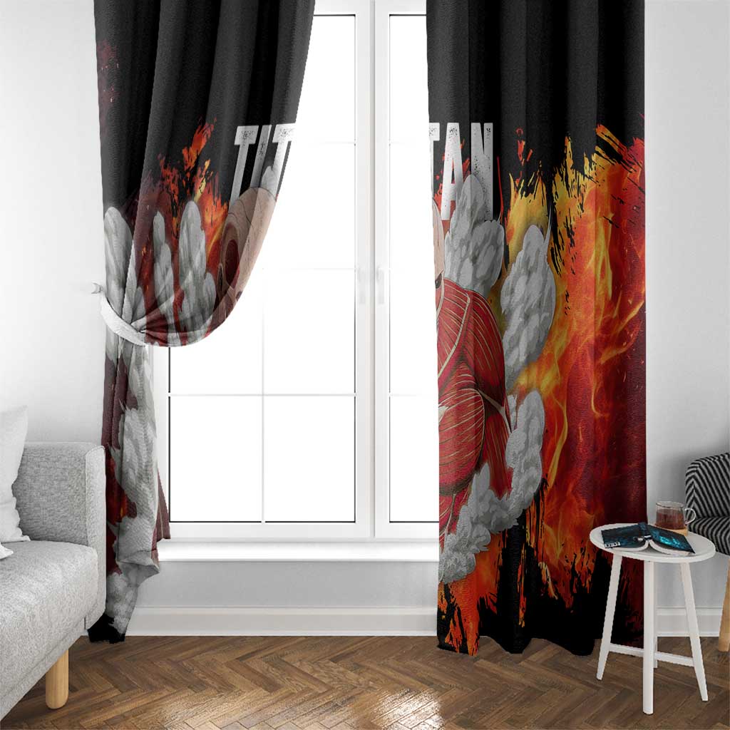 AOT Giant Titan - Attack On Titan Window Curtain Anime Style