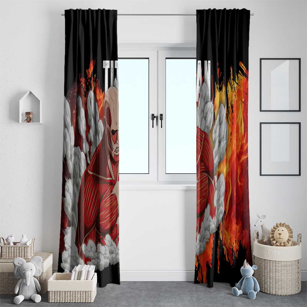 AOT Giant Titan - Attack On Titan Window Curtain Anime Style