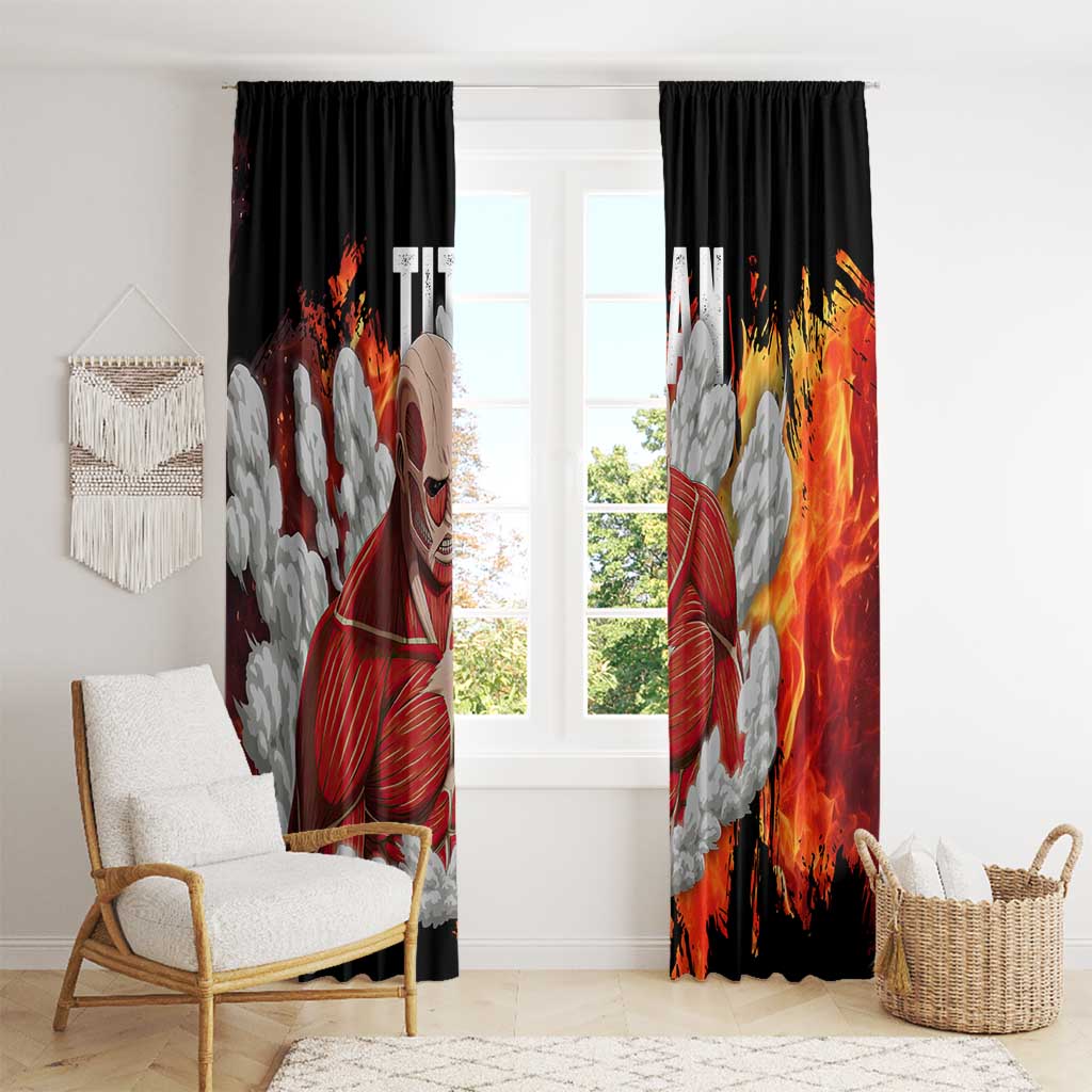 AOT Giant Titan - Attack On Titan Window Curtain Anime Style