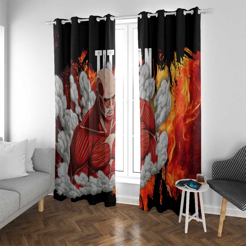 AOT Giant Titan - Attack On Titan Window Curtain Anime Style