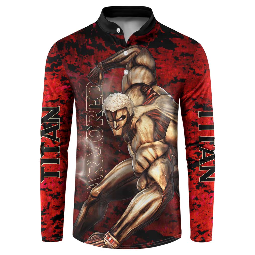 AOT Armored Titan - Attack On Titan Button Sweatshirt Anime Style