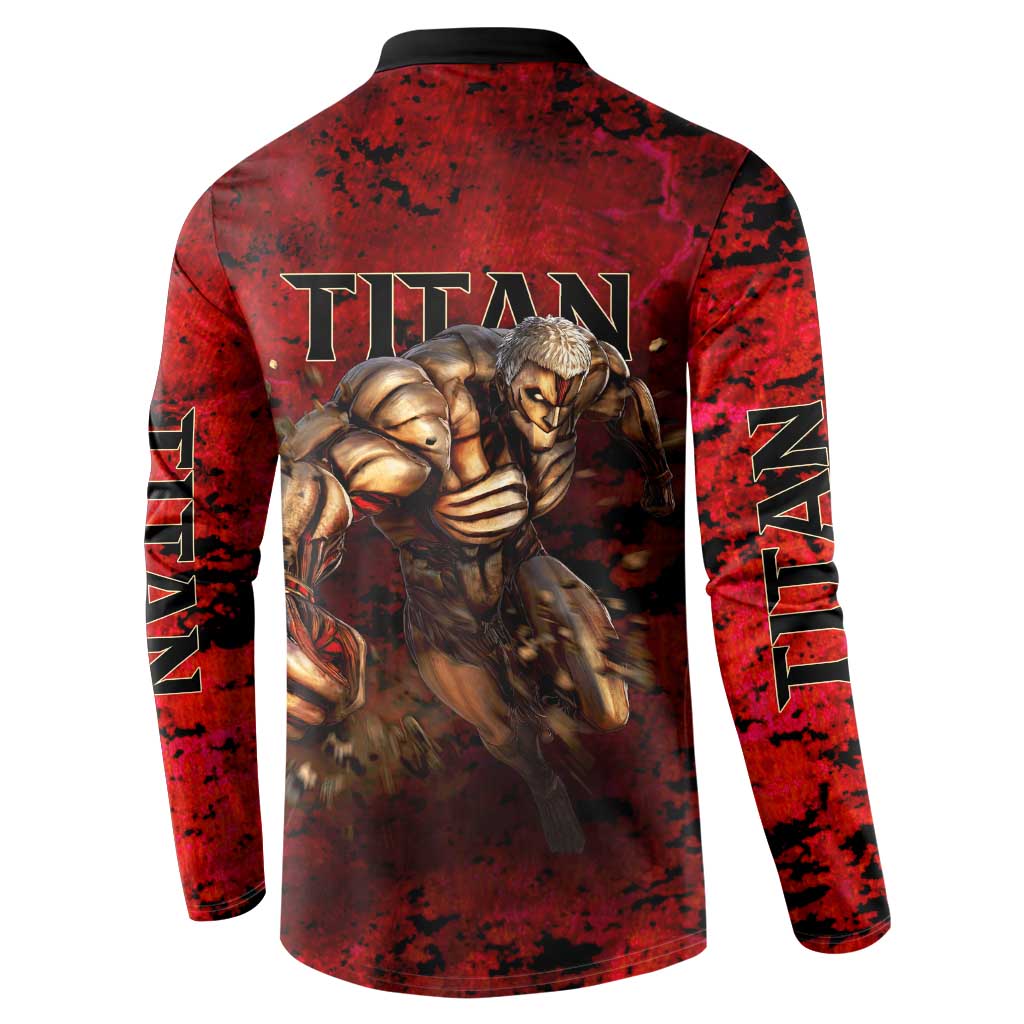 AOT Armored Titan - Attack On Titan Button Sweatshirt Anime Style