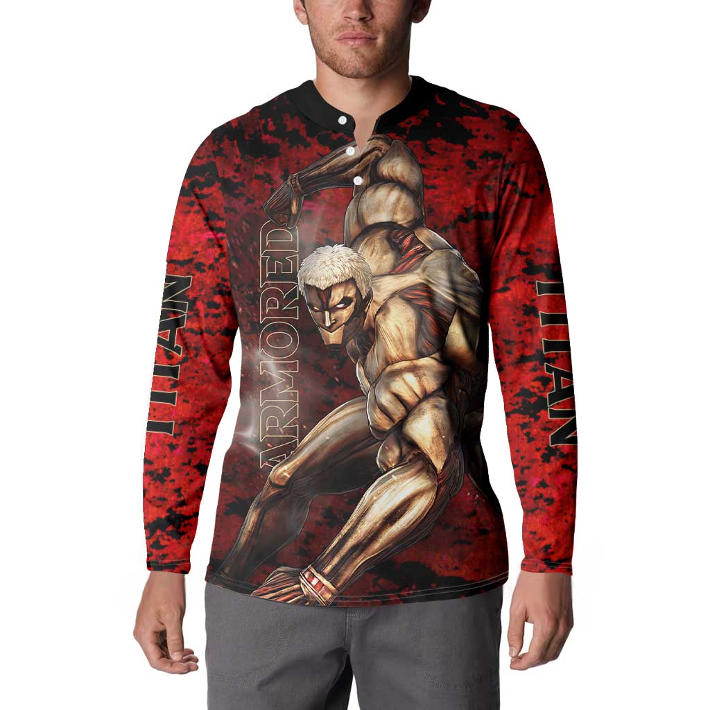 AOT Armored Titan - Attack On Titan Button Sweatshirt Anime Style