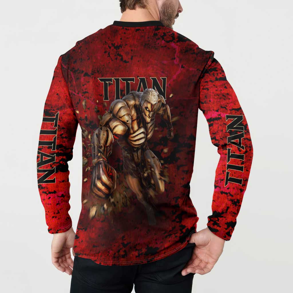 AOT Armored Titan - Attack On Titan Button Sweatshirt Anime Style