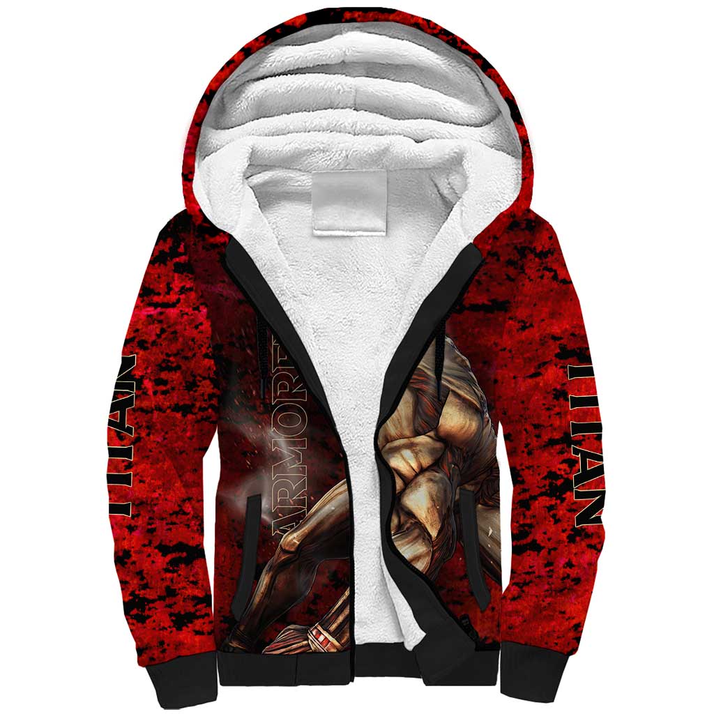 AOT Armored Titan - Attack On Titan Sherpa Hoodie Anime Style