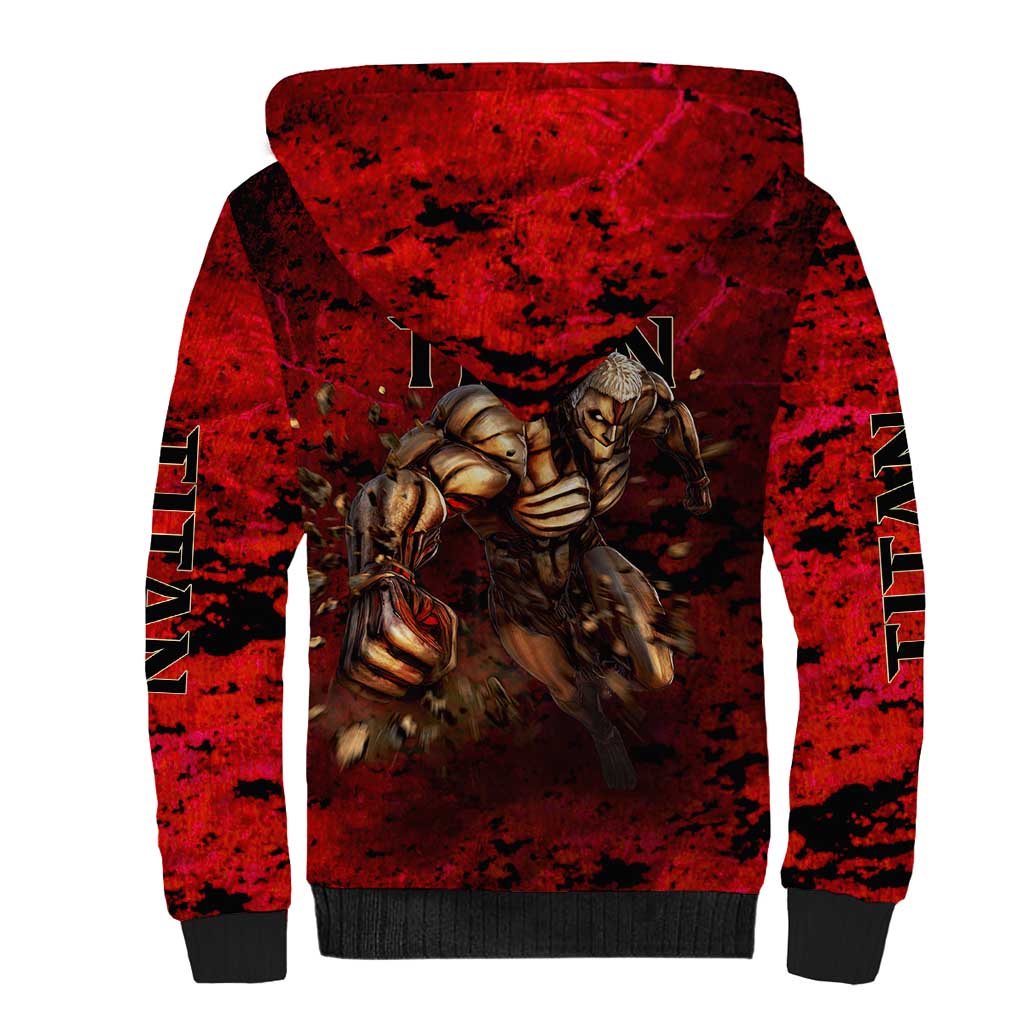 AOT Armored Titan - Attack On Titan Sherpa Hoodie Anime Style