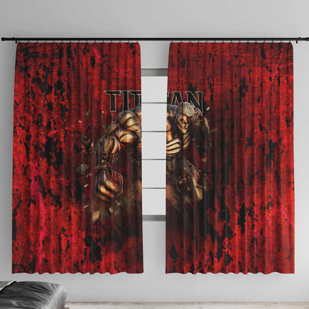 AOT Armored Titan - Attack On Titan Window Curtain Anime Style