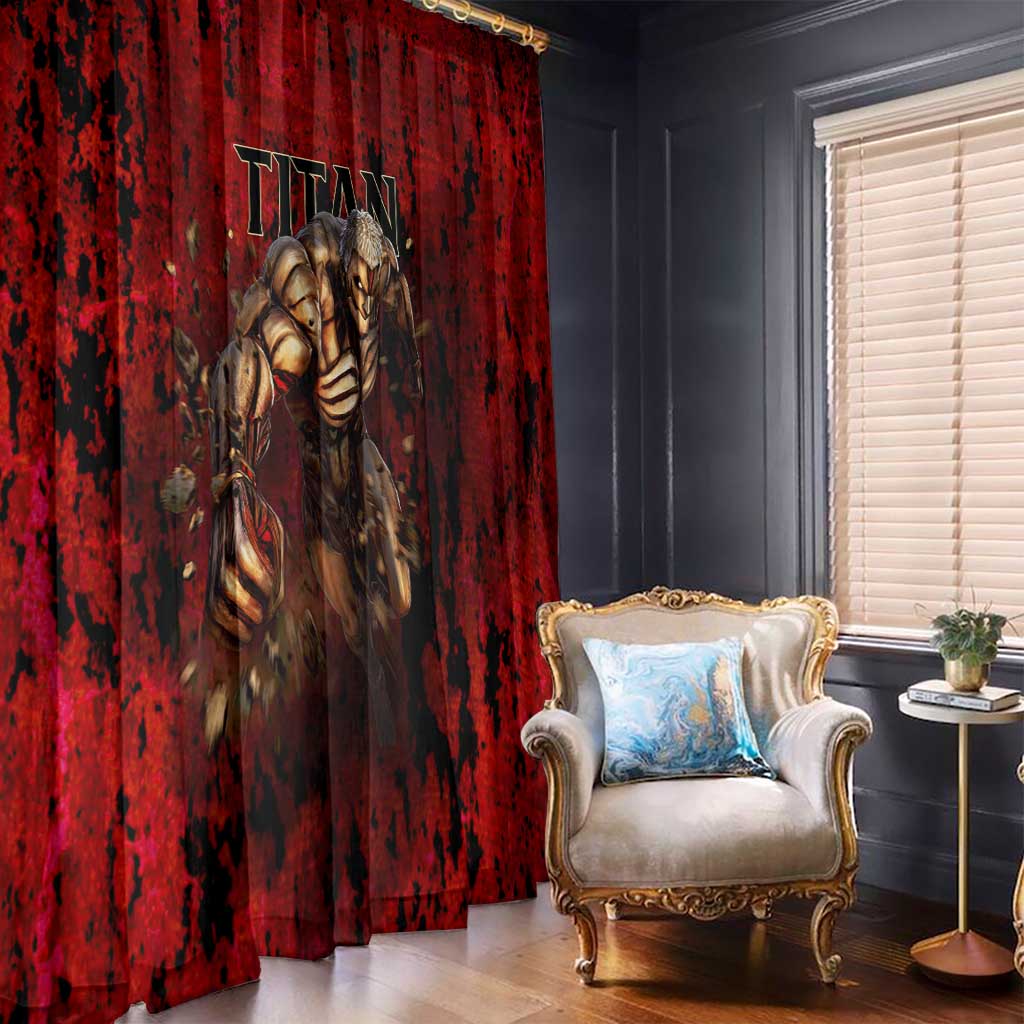 AOT Armored Titan - Attack On Titan Window Curtain Anime Style