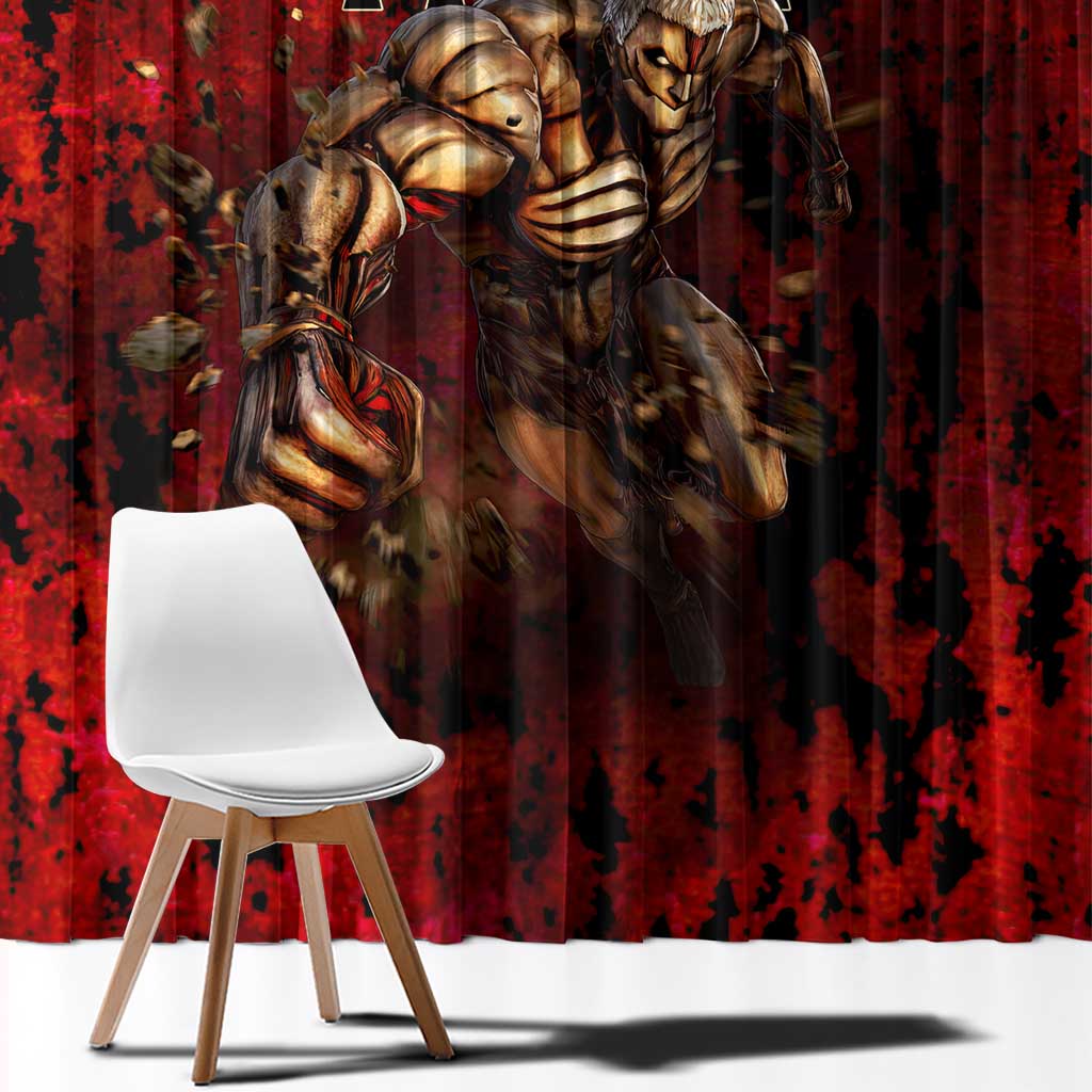 AOT Armored Titan - Attack On Titan Window Curtain Anime Style