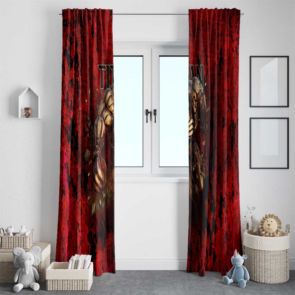 AOT Armored Titan - Attack On Titan Window Curtain Anime Style