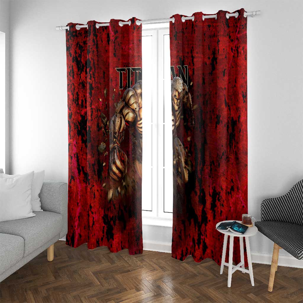 AOT Armored Titan - Attack On Titan Window Curtain Anime Style