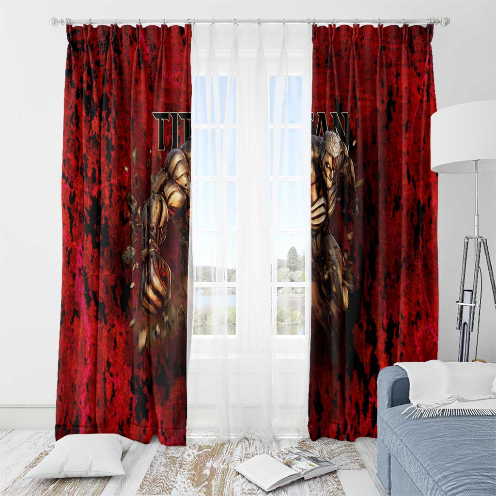 AOT Armored Titan - Attack On Titan Window Curtain Anime Style
