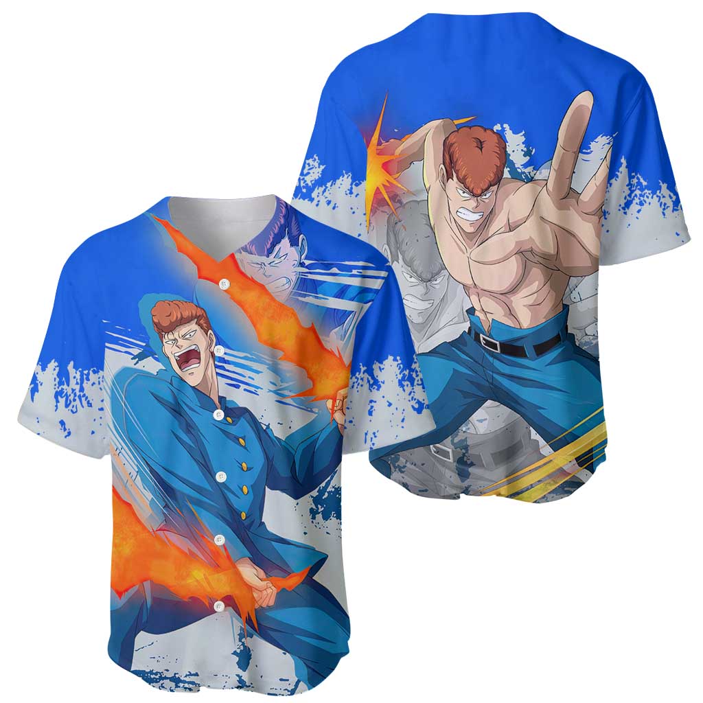 Kazuma Kuwabara - Yu yu Hakusho Baseball Jersey Anime Style