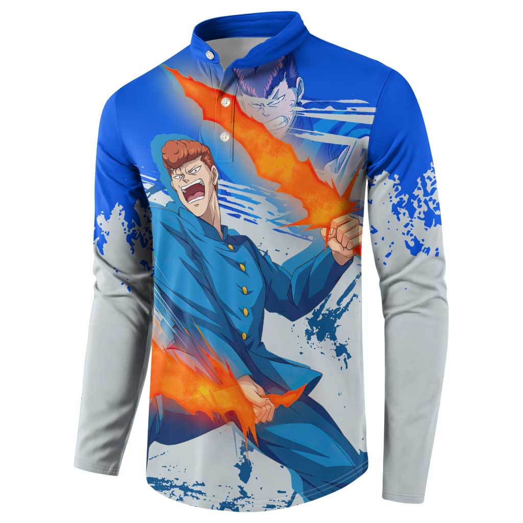 Kazuma Kuwabara - Yu yu Hakusho Button Sweatshirt Anime Style