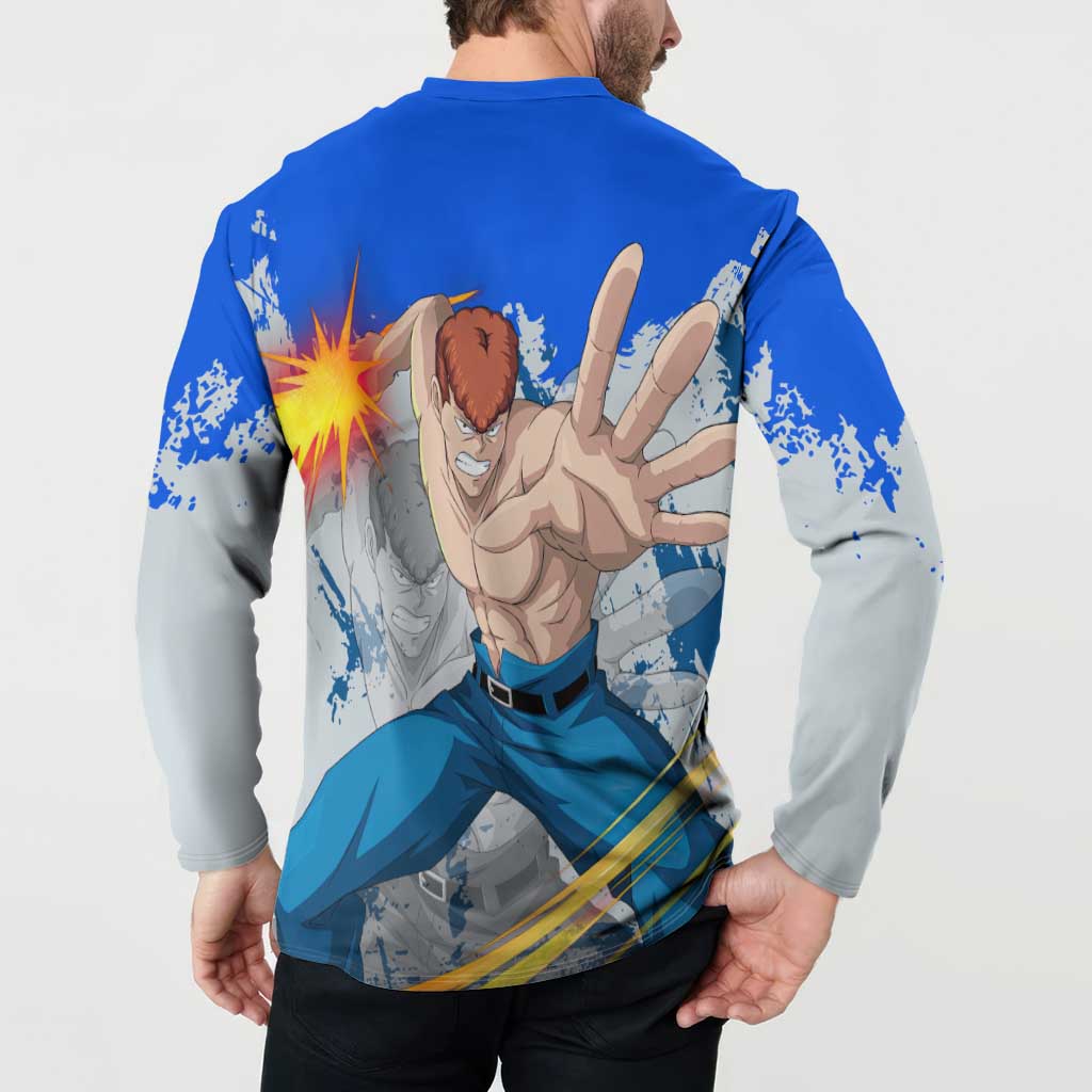 Kazuma Kuwabara - Yu yu Hakusho Button Sweatshirt Anime Style