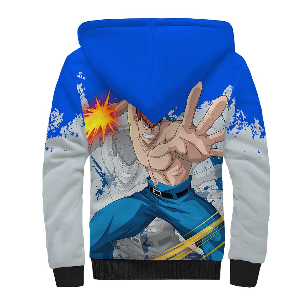 Kazuma Kuwabara - Yu yu Hakusho Sherpa Hoodie Anime Style