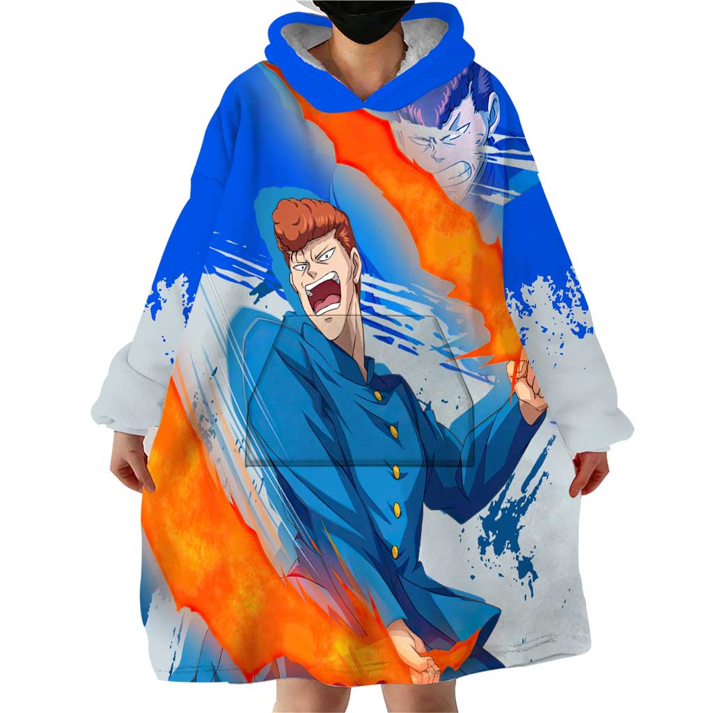 Kazuma Kuwabara - Yu yu Hakusho Wearable Blanket Hoodie Anime Style