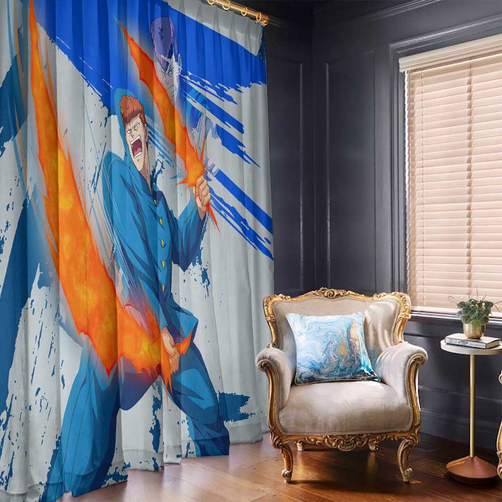 Kazuma Kuwabara - Yu yu Hakusho Window Curtain Anime Style