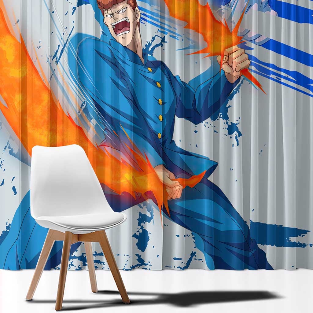 Kazuma Kuwabara - Yu yu Hakusho Window Curtain Anime Style