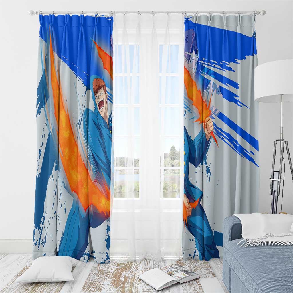 Kazuma Kuwabara - Yu yu Hakusho Window Curtain Anime Style