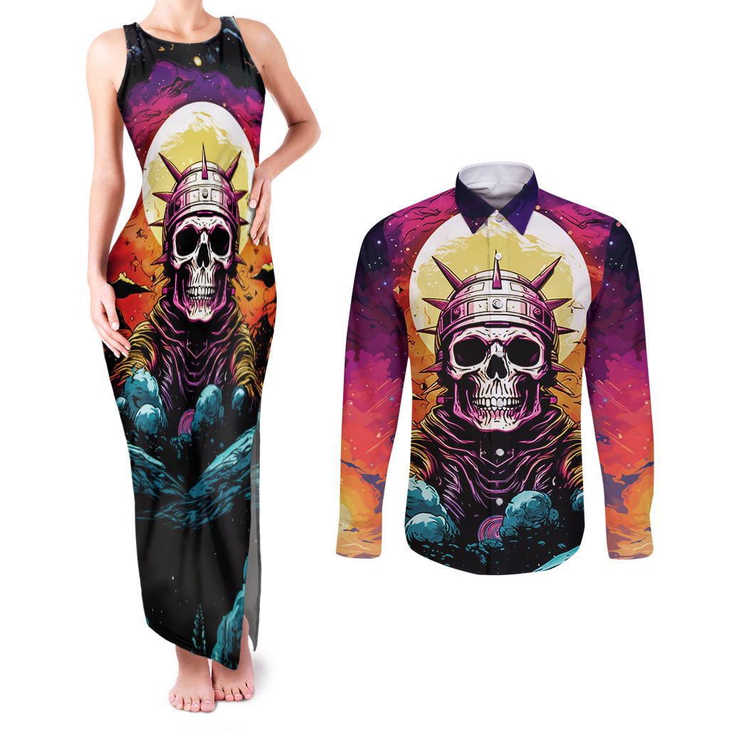 skull-space-couples-matching-tank-maxi-dress-and-long-sleeve-button-shirts-ill-put-you-in-the-trunk