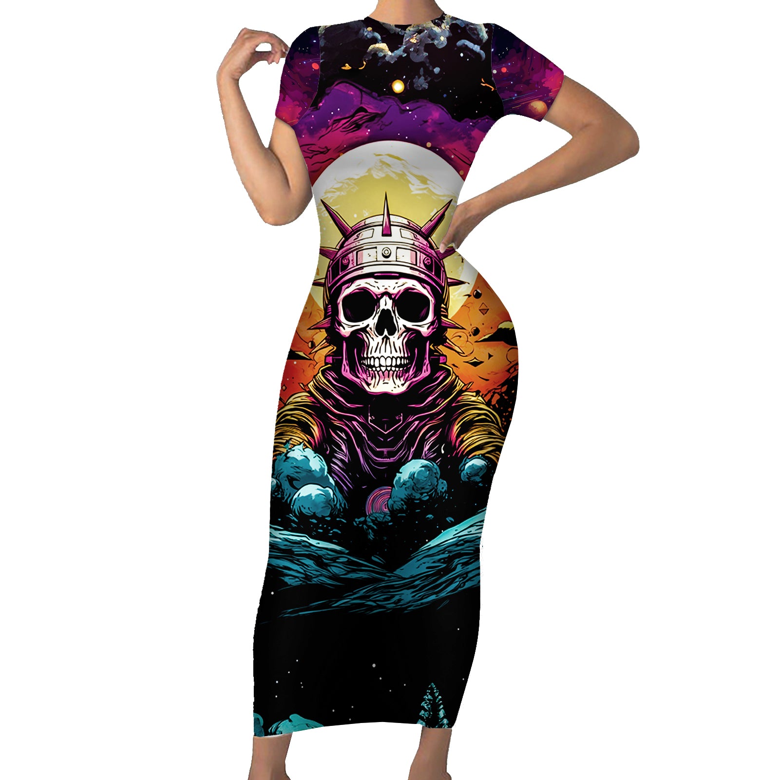 skull-space-short-sleeve-bodycon-dress-ill-put-you-in-the-trunk