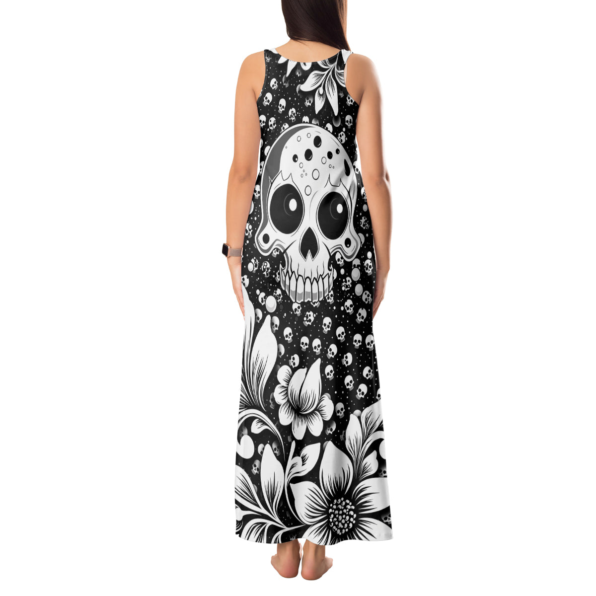 skull-tank-maxi-dress-cute-skull-fun-and-floral