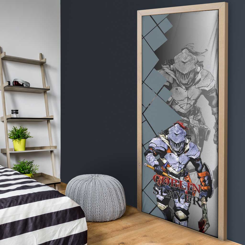 Goblin Slayer Goblin Slayer Door Cover with Armor Clad Battle Pose and Dark Fantasy Design - The Mazicc