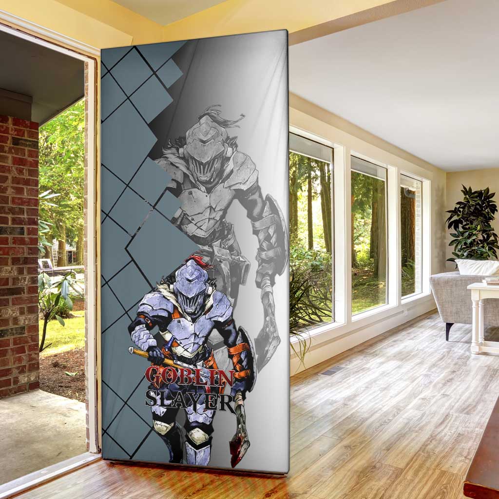 Goblin Slayer Goblin Slayer Door Cover with Armor Clad Battle Pose and Dark Fantasy Design - The Mazicc