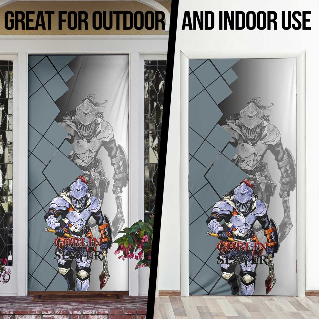 Goblin Slayer Goblin Slayer Door Cover with Armor Clad Battle Pose and Dark Fantasy Design - The Mazicc