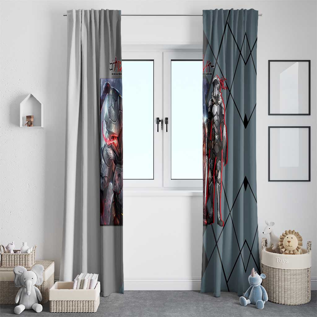 Goblin Slayer Goblin Slayer Window Curtain with Armor Clad Battle Pose and Dark Fantasy Design - The Mazicc