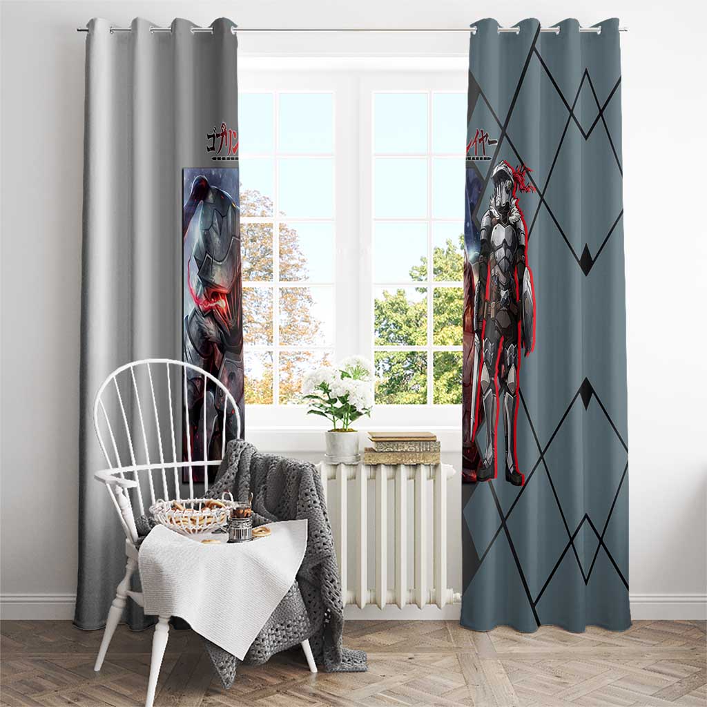 Goblin Slayer Goblin Slayer Window Curtain with Armor Clad Battle Pose and Dark Fantasy Design - The Mazicc