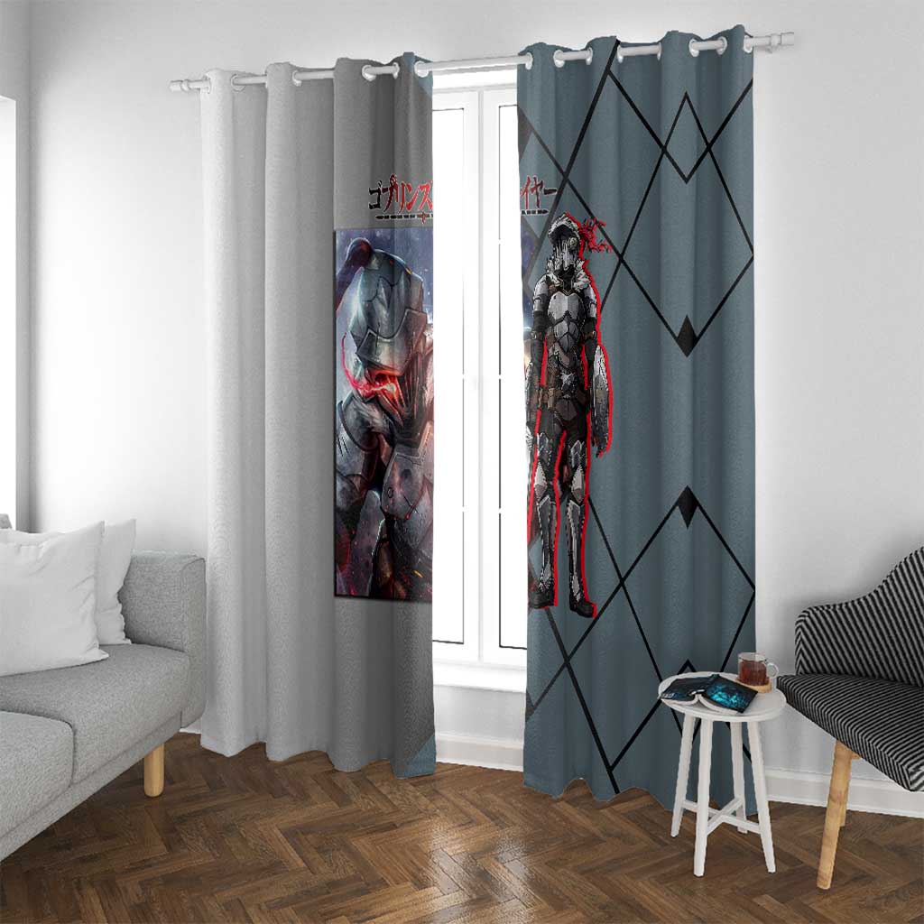 Goblin Slayer Goblin Slayer Window Curtain with Armor Clad Battle Pose and Dark Fantasy Design - The Mazicc