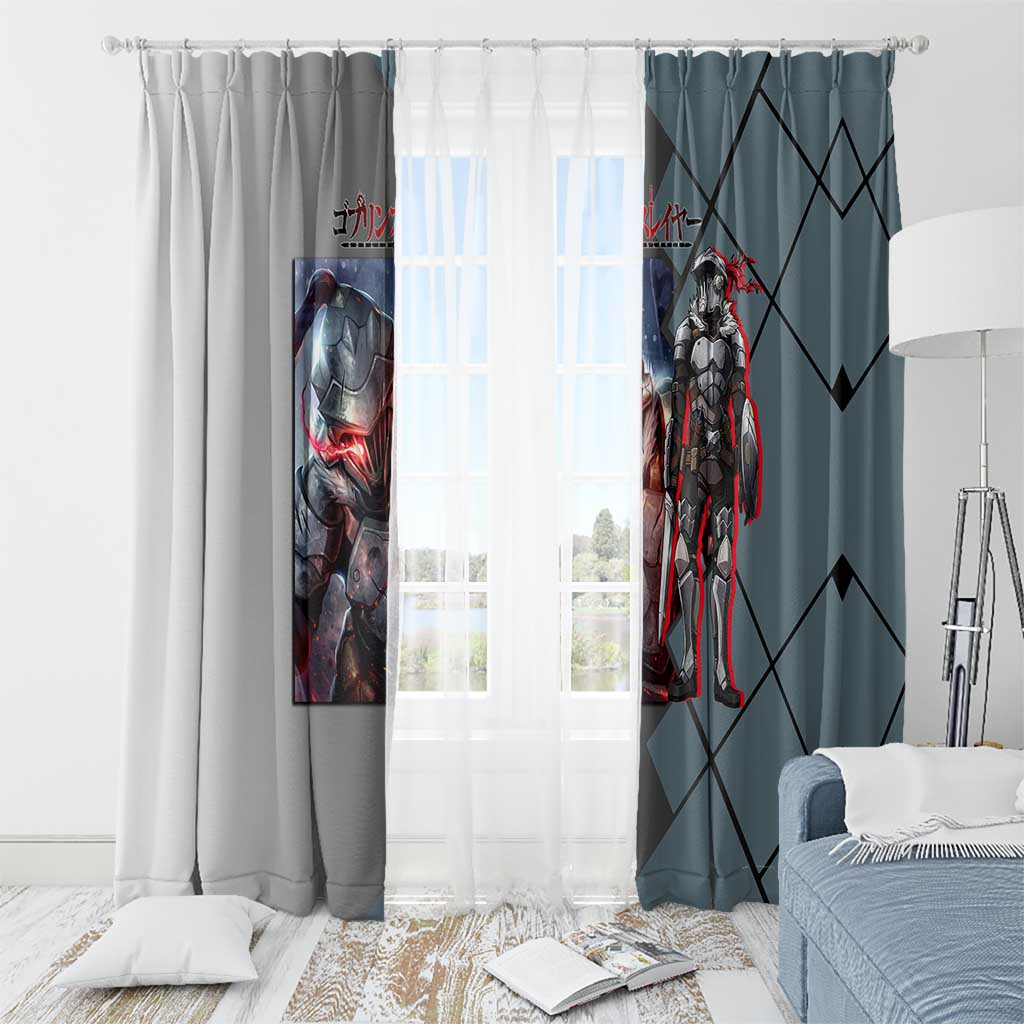 Goblin Slayer Goblin Slayer Window Curtain with Armor Clad Battle Pose and Dark Fantasy Design - The Mazicc