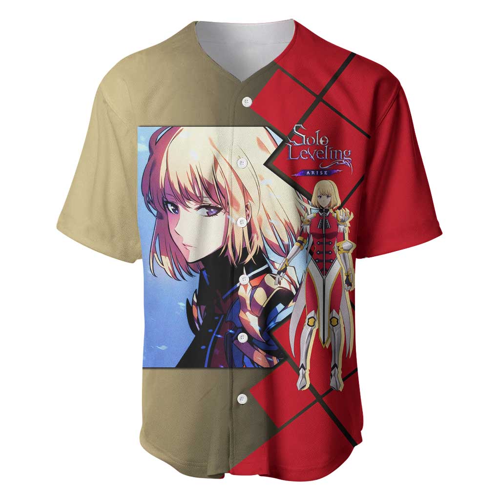 Cha Hae-In Solo Leveling Baseball Jersey with Combat Pose and Intense Action Design - The Mazicc