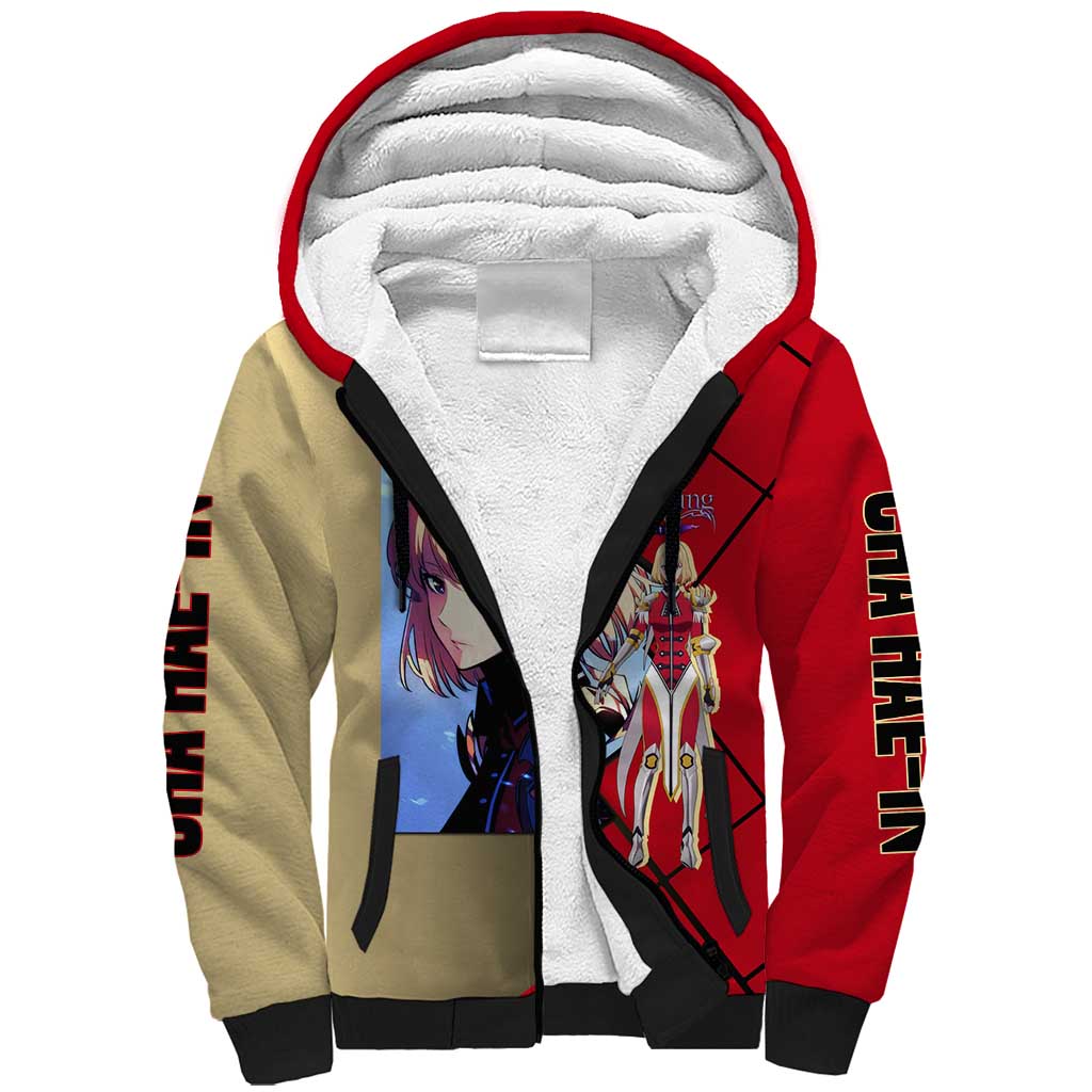 Cha Hae-In Solo Leveling Sherpa Hoodie with Combat Pose and Intense Action Design - The Mazicc